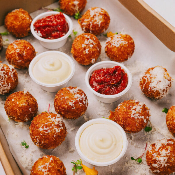 Smoked Gouda and Tomato Arancini
